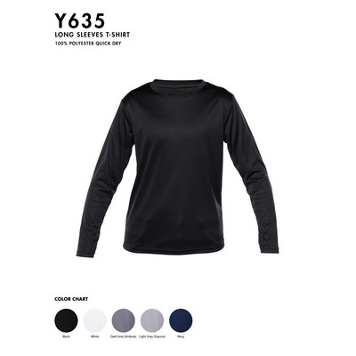Youth long sleeve t-shirt 100% polyester