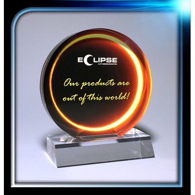 Executive Series Round Award w/Base (4" Dia.x3/4")