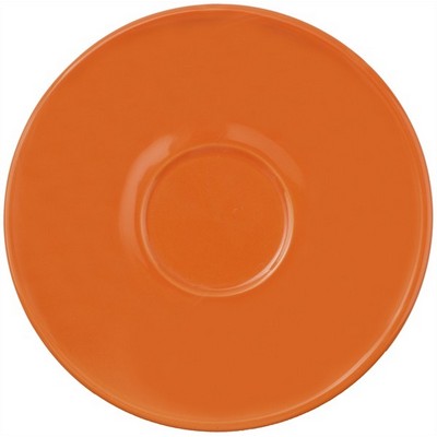 Piccolo saucer 5-3/16" orange vitrified