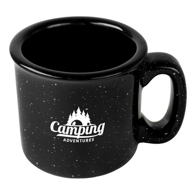 Camper 15oz speckled black mug