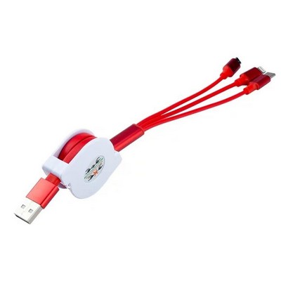 3-In-1 Retractable Charging Cable
