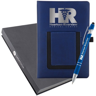 Hot Stamp Techno Journal & Ultima Softex Pen Set