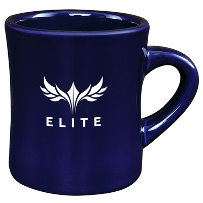 Diner 10oz cobalt mug vitrified