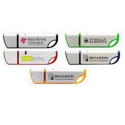 64 GB Translucent USB Drive w/Aluminum Inlay