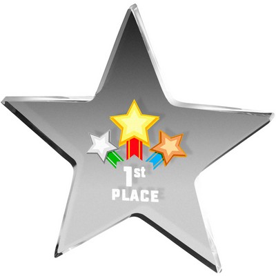 Clear Star Acrylic Paper Weight (5"x 5"x 3/8") Full Colour PhotoImage