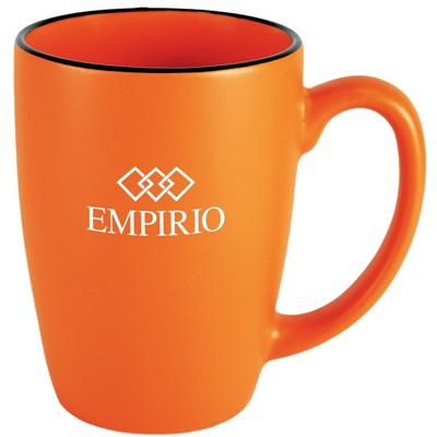 Houston 16oz matte orange/black ceramic mug in Ripple gift box