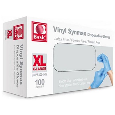 Vinyl Synmax Blue Exam Gloves