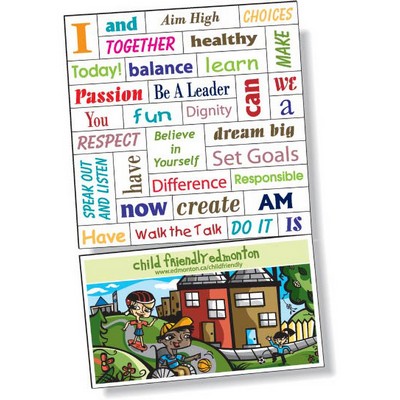 Magnetic Word Set Special (33 pieces) 20 mil, Digital Full Colour, Vinyl Topcoat