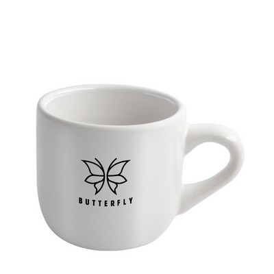 Wellington 8oz vitrified ceramic white cappuccino mug