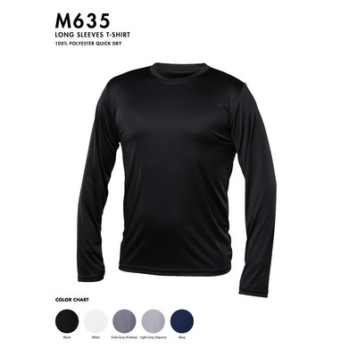 Men long sleeve t-shirt 100% polyester