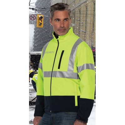 Custom Softshell Hi-Vis Jacket w/Chest Pocket