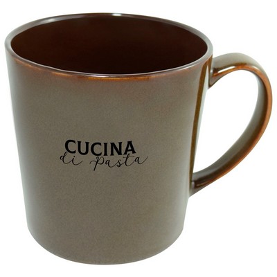 Lenny 16oz reactive brown mug in Ripple gift box