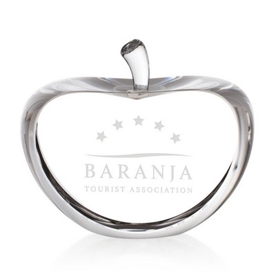 Clear Apple w/ Flat Front & Back